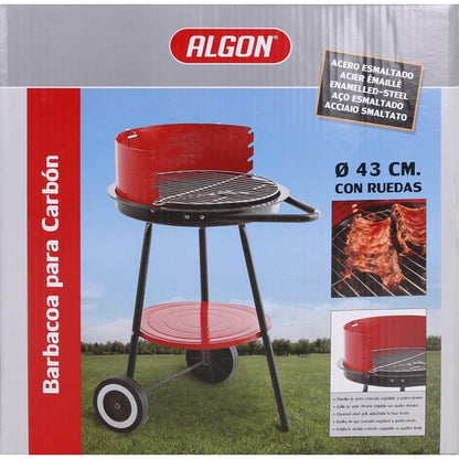 ROUND BARBECUE WITH WHEELS 43CM ALGON