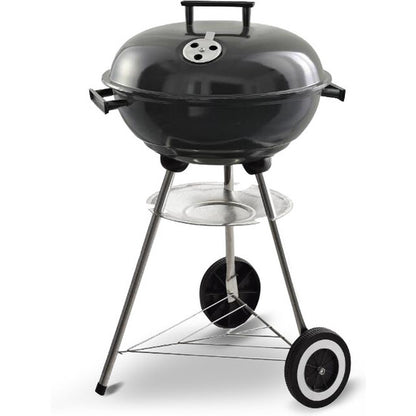 ROUND BARBECUE WITH LID 45CM BLACK COTTON