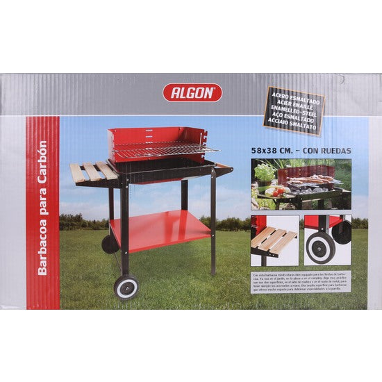 BARBECUE WITH WHEELS 58X38CM ALGON