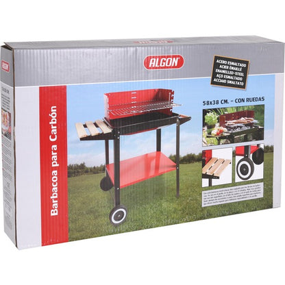 BARBECUE WITH WHEELS 58X38CM ALGON