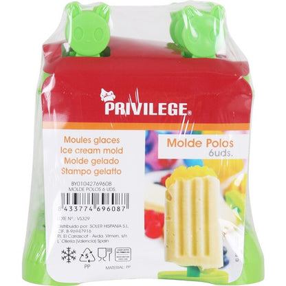 MOLDE POLOS 6 UDS PRIVILEGE - COLORES SURTIDOS