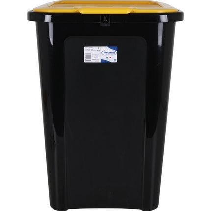2 CUBOS BASURA COVERLINE 44L NEGRO/TAPA AMARILLA