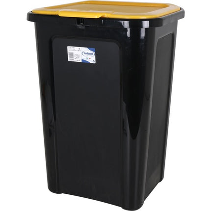 2 CUBOS BASURA COVERLINE 44L NEGRO/TAPA AMARILLA