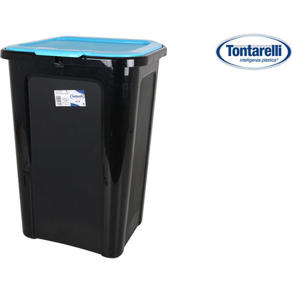 6 COVERLINE TRASH CANS 44L BLACK/BLUE LID