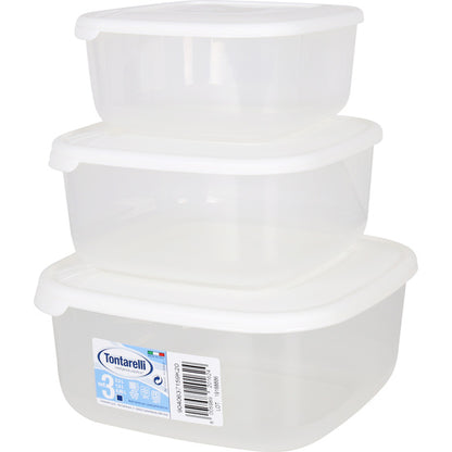 SET 3 FIAMBRERAS CUADRADAS 1/1,5/2,5L CREMA