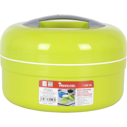 Garrafa térmica plástica Privilege 1500ml para alimentos - Cores sortidas
