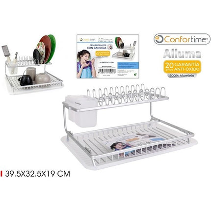 6 ESCURREPLATOS ALLUMA 39.5x32.5x19cm CONFORTIME