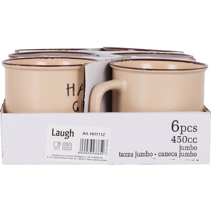 6 JUMBO CUPS 450CC LAUGH