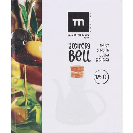 5 ACEITERAS VIDRIO CON TAPÓN 125CC BELL