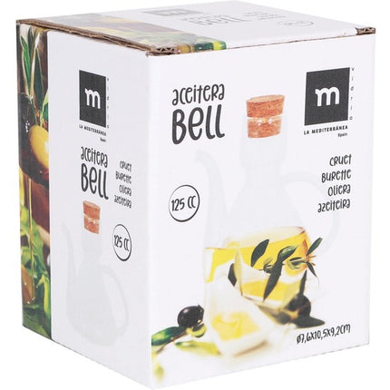 5 ACEITERAS VIDRIO CON TAPÓN 125CC BELL