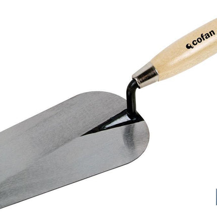 Paleta forjada modelo Sevilla | Medida 180 mm de longitud | Para la construcción | Mango de madera