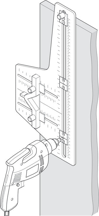 Plantilla para taladrar tiradores, para taladrar en puertas de armario, tapas y pantallas