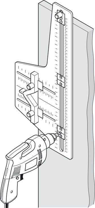 Plantilla para taladrar tiradores, para taladrar en puertas de armario, tapas y pantallas