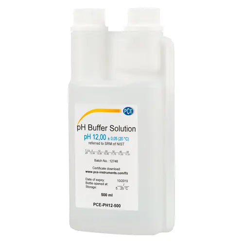 Solucion de calibración de pH 12 PCE-PH12-500