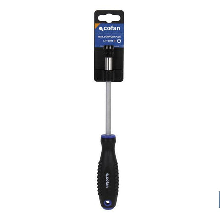 Destornillador rígido para puntas de 1/4 | Modelo Comfort plus | Con acople rápido de puntas de 1/4