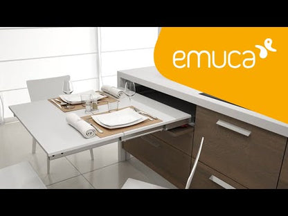 Emuca Guides for Lunch extendable table, Aluminium, Anodized stainless steel