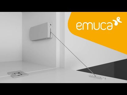 Emuca Mecanismo para puertas abatibles Microwinch, 6kg, Acero y Plástico, Gris