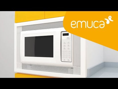 Emuca Microwave frame, to be built into kitchen furniture, 600mm module, 600x400mm, Plastic, White