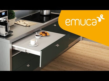 Emuca Guides for Shot extendable table, Aluminium, Anodized stainless steel