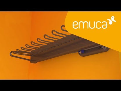 Emuca Moka removable side tie rack, Plastic and Aluminum, Moka painted