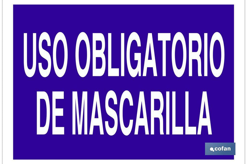 Uso obligatorio de mascarilla Texto