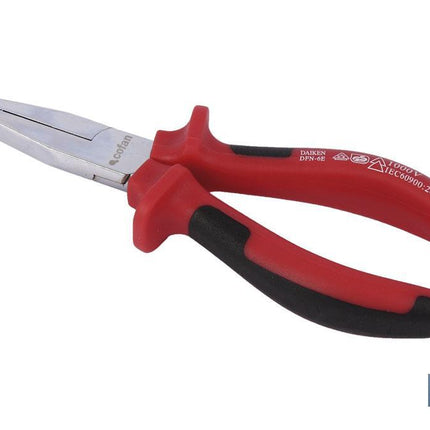 Alicates de punta plana | Alicates aislados para mayor seguridad | Medidas de los alicates: 160 mm