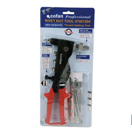 Remachadora profesional para tuercas remachadles | Capacidad desde tuercas de métrica 3 hasta métrica 6
