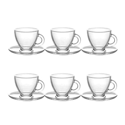 SET 6 TAZAS 95CC C/PLATO ESPRESSO ROMA