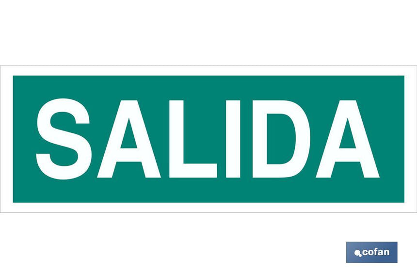 Señal Salida 400x100mm