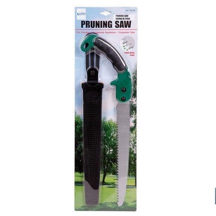 Sierra de poda manual portátil con hoja de 500 mm | Empuñadura ergonómica y antideslizante con funda de protección