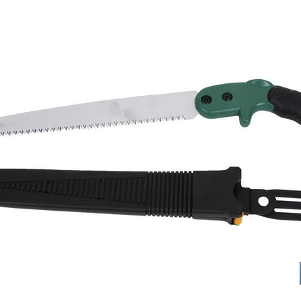 Sierra de poda manual portátil con hoja de 500 mm | Empuñadura ergonómica y antideslizante con funda de protección