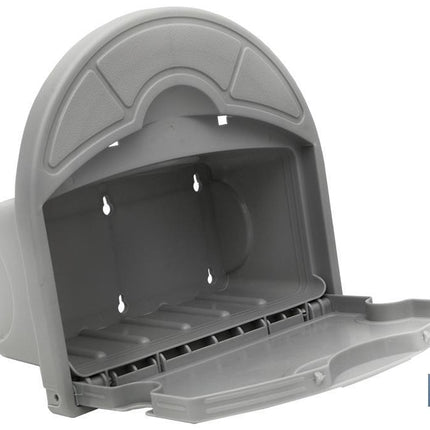 Soporte de pared para manguera con cajón | Soporte para mangueras de riego | Práctico y versátil para el jardín