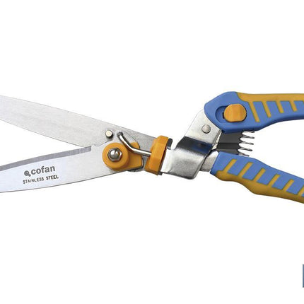 Tijeras Cortacésped profesionales de acero inoxidable de 34 cm | Con corte ajustable de 180° y Mangos Ergonómicos