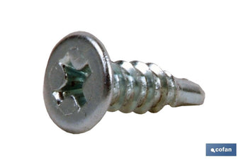 Tornillo autotaladrante cabeza extraplana Phillips Zincado Cofan · Imagen de la familia