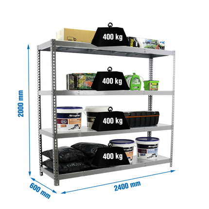 Estantería industrial Simonrack Simonforte 2400 x 600 mm
