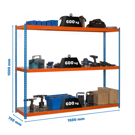 Estantería industrial Simonrack Simonforte 1500 x 750 mm