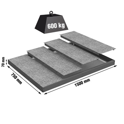 Estantería industrial Simonrack Simonforte fondo 750 mm, anchos 1500 y 2100 mm