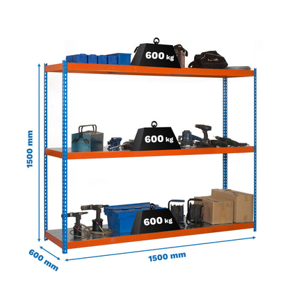 Estantería industrial Simonrack Simonforte 1500 x 600 mm