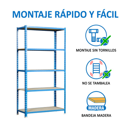 Estantería con baldas de madera Simonrack Maderclick PLUS