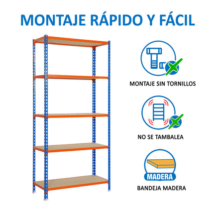 Estantería con baldas de madera Simonrack Maderclick Megaplus