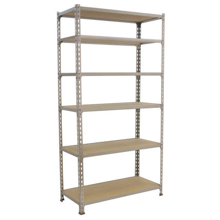 Estantería con baldas de madera Simonrack Maderclick Superplus Galvanizado + Madera 2500 x 1100 x 500 mm · 6 estantes