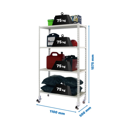 Estantería con baldas de madera Simonrack Maderclick Mobile Superplus