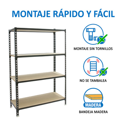 Estantería con baldas de madera Simonrack Maderclick PLUS