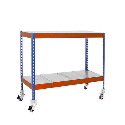 Estantería industrial Simonrack Simonforte 1200 x 600 mm Azul + Naranja + Galvanizado 975 x 1200 x 600 mm 