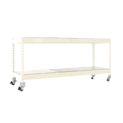 Estantería industrial Simonrack Simonforte fondo 450 mm, ancho 1500 mm Blanco + Galvanizado 975 x 1500 x 450 mm 2 estantes