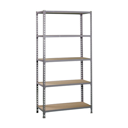 Estantería con baldas de madera Simonrack Maderclick Megaplus Gris + Madera 2000 x 1200 x 500 mm · 5 estantes