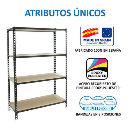 Estantería con baldas de madera Simonrack Maderclick PLUS
