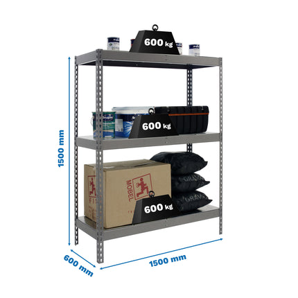 Estantería industrial Simonrack Simonforte 1500 x 600 mm