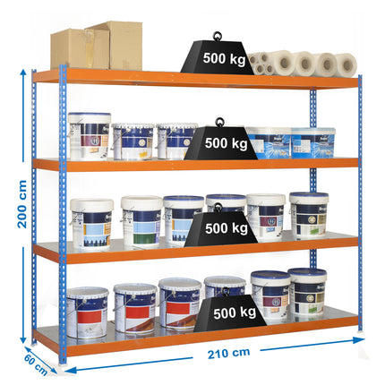 Estantería industrial Simonrack Simonforte 2100 x 600 mm