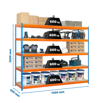 Estantería industrial Simonrack Simonforte 1200 x 450 mm